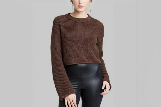 Targetkan Sweater Pullover Kotak Crewneck Wanita Fable Liar